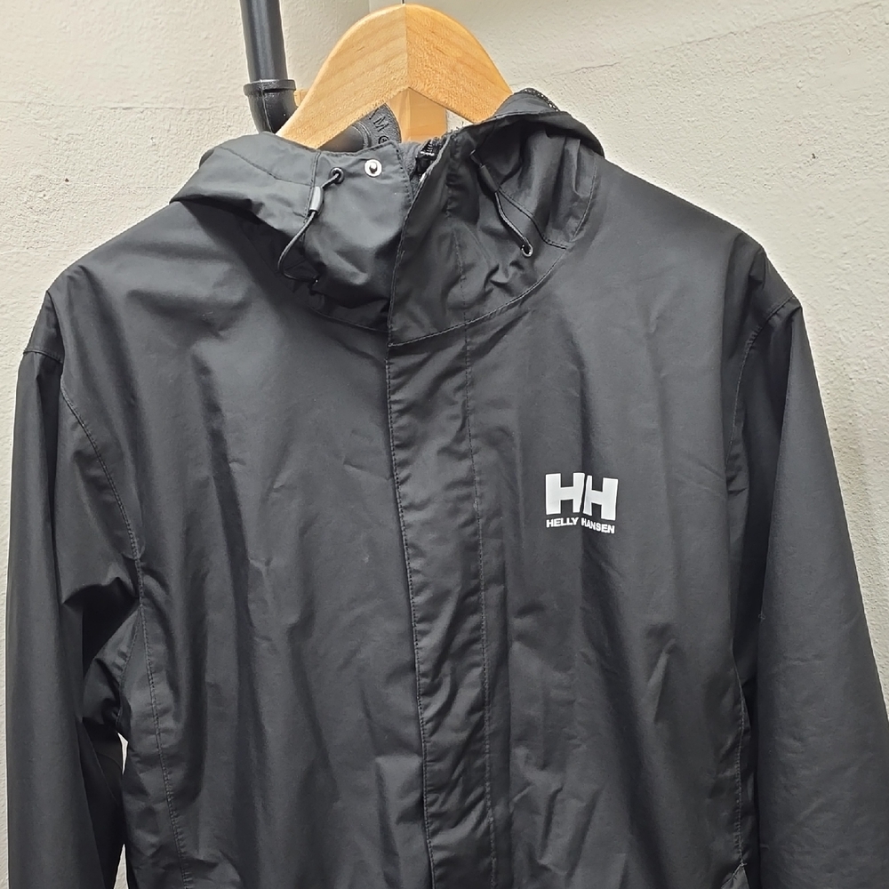 Helly Hansen Black Raincoat Windbreaker for Men